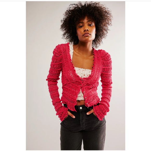 Free People Sweaters - Free People Wild Roses Cardigan.